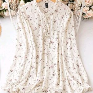 Shein, Women's Blazer, Ruffle, Tie Front, Size XL, Color White